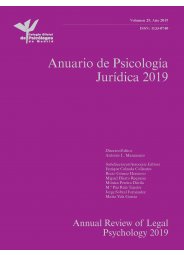 Anuario de Psicología Jurídica