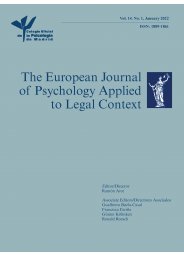 European Journal of Psychology applied to Legal Context